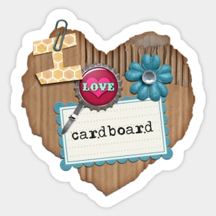I Love Cardboard | Cardboard Scrapbooking Style | Cherie's Art(c)2021 Sticker